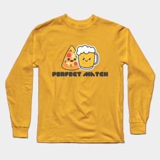 Pizza & cerveza, perfect match Long Sleeve T-Shirt